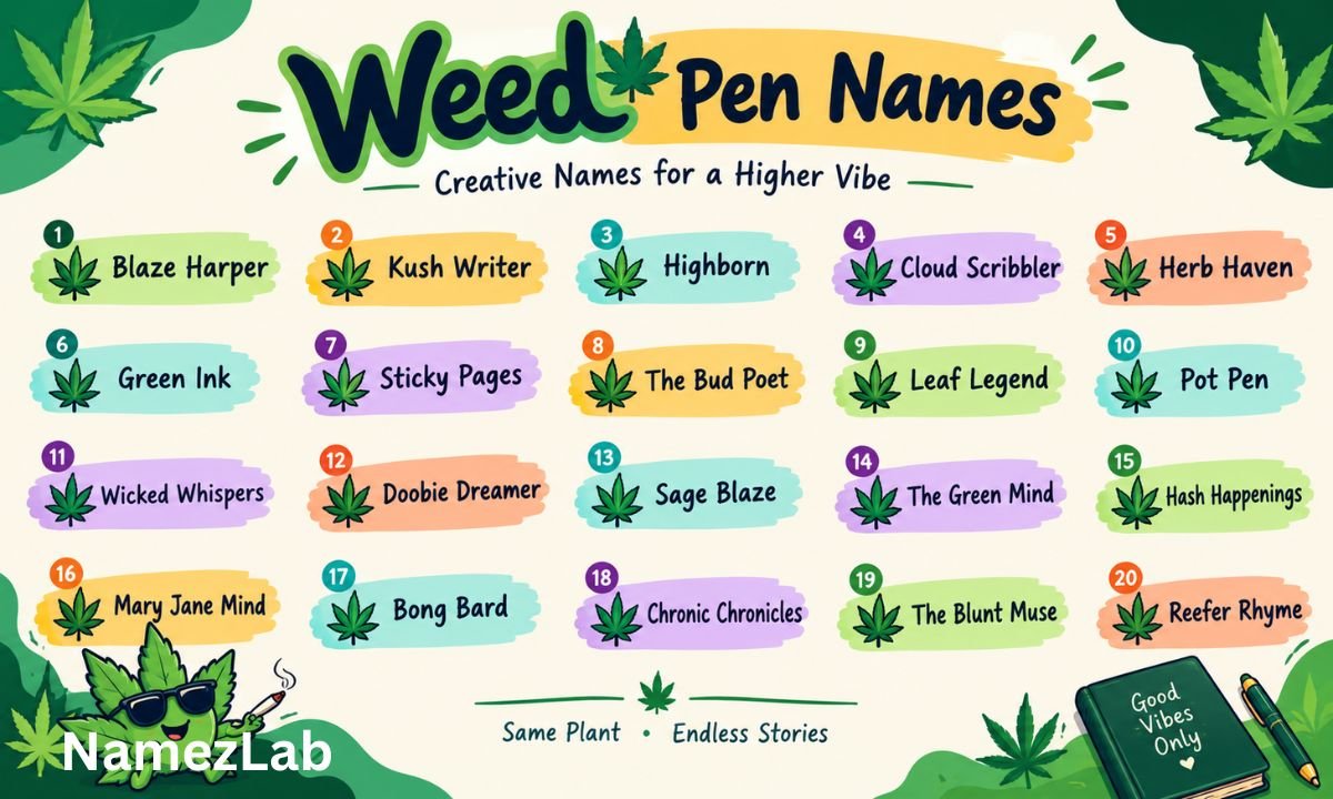 Weed Pen Names