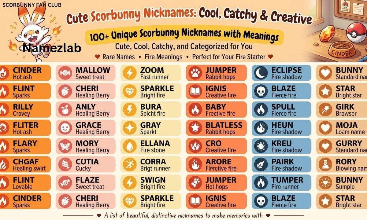 Cute Scorbunny Nicknames