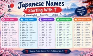 Japanese Names Starting With T