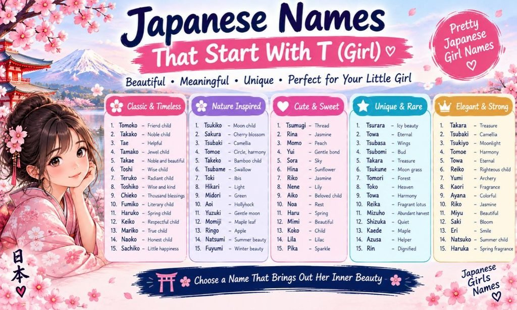 Japanese Names That Start With T Girl