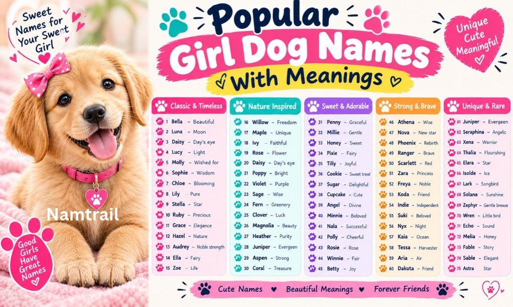Popular Girl Dog Names With Meanings